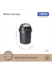 Rotho ROLL BOB Abfalleimer Set 10 l und 30 l mit Schiebedeckel in Schwarz recykl.