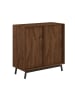Feldmann-Wohnen Weinregal Modern Loft Eiche eiche tabak 101 / 45 / 101cm