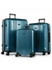 FERGÉ Kofferset Hartschale 3 teilig Koffer Set CANNES TSA-Schoß in blau