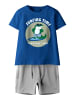 name it T-Shirt & Shorts Sommer-Set Nmmjarry in light grey melange