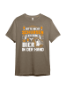 PAULGOS Herren T-Shirt, Bitte nicht schubsen in Sand