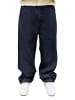 DADA Baggy Denim Jeans mit Stickerei Raw Indigo in Blau
