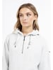 DreiMaster Damen Kapuzenpullover in Wollweiss Melange