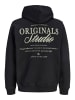 Jack & Jones Sweatshirt JORNORREBRO TYPO BACK SWEAT HOOD in Schwarz