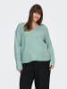 ONLY Carmakoma Strickpullover in Blue Surf