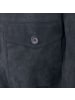 MADDOX Lederblouson Lammvelour in Marineblau
