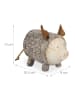 relaxdays 2 x Sparschwein in Braun/ Weiß - (B)9 x (H)13 x (T)16,5 cm