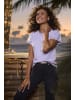 LASCANA Kurzarmshirt in flieder