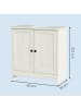 SONGMICS HOME Waschbeckenunterschrank Hopu in Vintageweiß - (B)60 x (H)30 x (T)61.2 cm