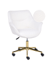 Beliani Bürostuhl ARDELLE in Weiß/Gold - (W) 68 x (H) 82 x (L) 60 cm