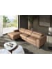 Angel Cerdá Relax Chaiselongue Sofa 6286 in Braun / Stahl – (B)305 x (H)100 x (T)170 cm