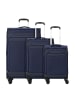 D&N Travel Line 9504 4 Rollen Kofferset 3-teilig mit Dehnfalte navy
