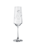 Mr. & Mrs. Panda Sektglas mit Gravur Fuchs Blumen ohne Spruch in Transparent