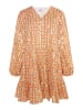IZIA Damen Kleid in Wollweiss Mehrfarbig