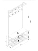 VCM  Metall Garderobe Kleiderständer Schuhregal Taliro in Honig-Eiche