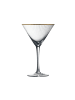 Lyngby Glas Martiniglas Palermo Gold in Klar