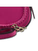 Florence Florence Schultertasche, Umhängetasche Leder fuchsia, pink ca. 21cm