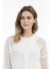 DreiMaster Vintage Damen Weitmaschige Strickjacke in Wollweiss