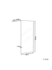 Beliani Duschwand WASPAM in Transparent/Gold - (W) 80 x (H) 190 x (L) 80 cm