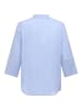 ONLY Carmakoma Bluse mit 3/4 Ärmeln, Knopfleiste, klassischem Kragen in Blau