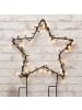 AltoBelli Gartenstab GRACE Stern MEDIUM mit LED-Licht 40x52 cm