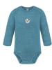 Normani Outdoor Sports Baby Merino Langarmbody und Hose in Blau