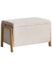 Beliani Bettbank EDLAND in Beige/Braun - (W) 75 x (H) 44 x (L) 43 cm