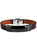 Adeliás Unisex Armband aus Leder 21 cm in braun