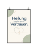 Mr. & Mrs. Panda Plakat Herz vertrauensvoll Design mit Spruch in Weiß