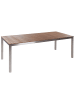 Beliani Gartentisch VIAREGGIO in Braun/Silber - (W) 90 x (H) 75 x (L) 200 cm