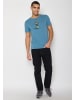 GreenBomb T-Shirt Animal Donkey Ski in Stahlblau