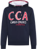 Carlo Colucci Hoodie ohne Reißverschluss D'Amante in Navy