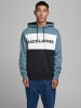 Jack & Jones Sweatshirt 'Logo Blocking' in China Blue REG