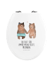 Mr. & Mrs. Panda Klo-Deckel Bär Freundin mit Spruch in Weiß