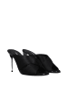 Dolce & Gabbana Schwarz Satin Stiletto Absatz Sandalen