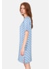 Salzhaut Knielanges Kleid (Midi) UPHEBEN - STRIPES in Offwhite Ice Blue