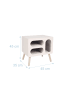 relaxdays Nachttisch „Skandi“ in Weiß/ Natur – (B)45 x (H)45 x (T)35 cm