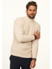DAILY COTTON Strickpullover - als Grobstrick Pulli mit Zopfmuster für Herren in Beige