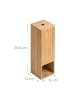 relaxdays Toilettenpapier Aufbewahrung in Natur - (B)14 x (H)46,5 x (T)14 cm