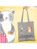 Mr. & Mrs. Panda totebag Hase Igel mit Spruch in Light Grey