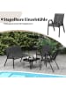 COSTWAY 4 tlg. Patio Metallstuhl Set in Grau