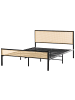 Beliani 2-tlg Doppelbett AVANTON in Schwarz/Braun