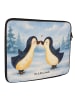 Mr. & Mrs. Panda Laptop Tasche Pinguin Liebe Design ohne Spruch in Weiß