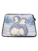 Mr. & Mrs. Panda Laptop Tasche Pinguine Kuscheln Design ohne Spruch in Weiß