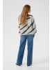 Kaffe Strickpullover KAwilma Regular fit in Light G. Mel/Dark Grey Stripe
