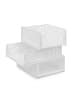 relaxdays 3 x Schrank Organizer in Weiß - (B)33,5 x (H)18 x (T)43,5 cm