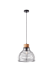 Brilliant Pendelleuchte 35cm Avia ⌀ 35 cm in schwarz/holz