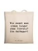 Mr. & Mrs. Panda Tote Bag Spruch Violine Anfänger mit Spruch in Creme