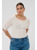 KAFFE curve T-Shirt kurzarm KCamia Tight fit in Chalk