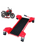 relaxdays Motorrad-Rangierhilfe in Rot - (B)43 x (H)8 x (T)56 cm